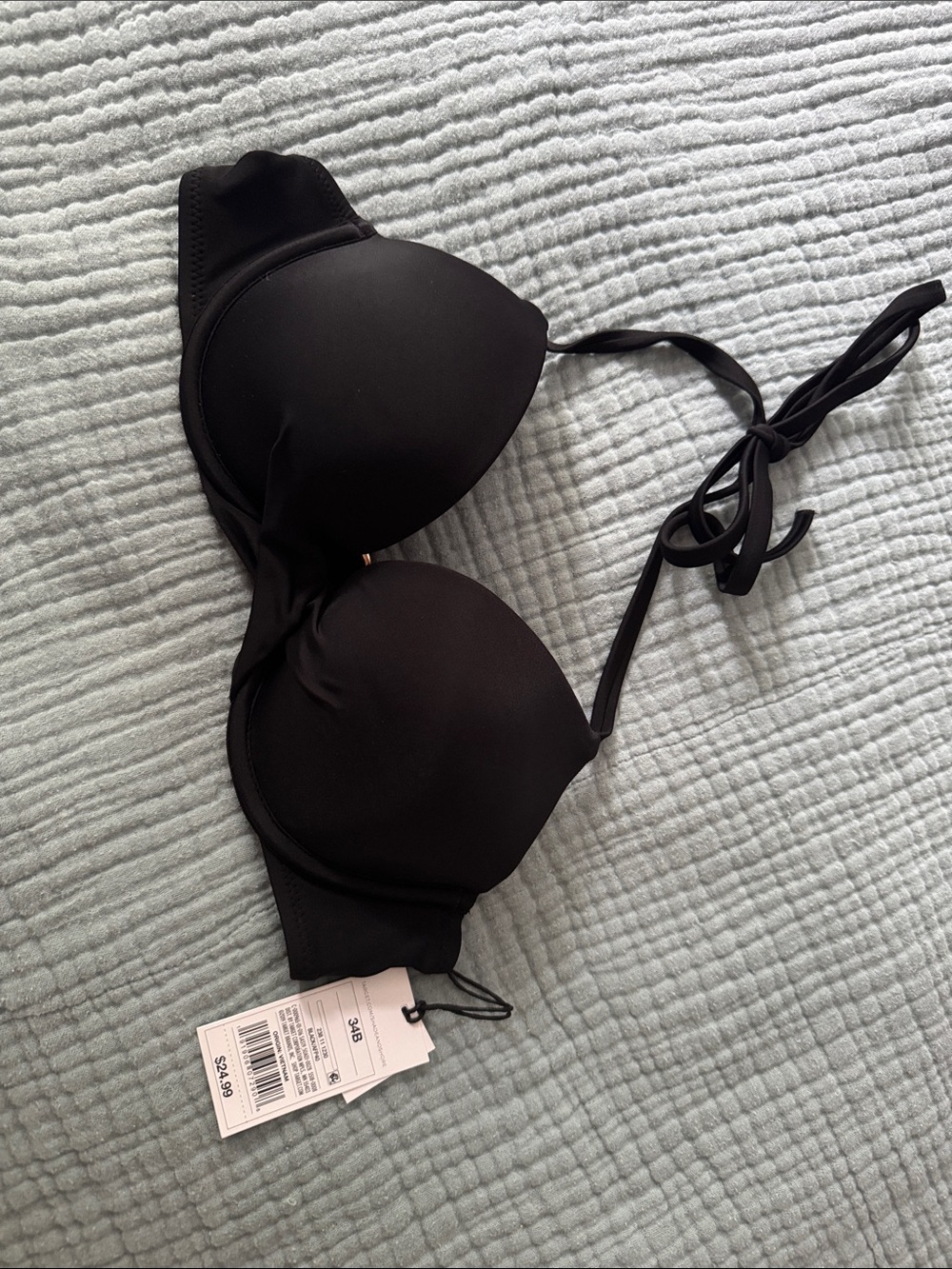 Shade & Shore Black swim Halter top